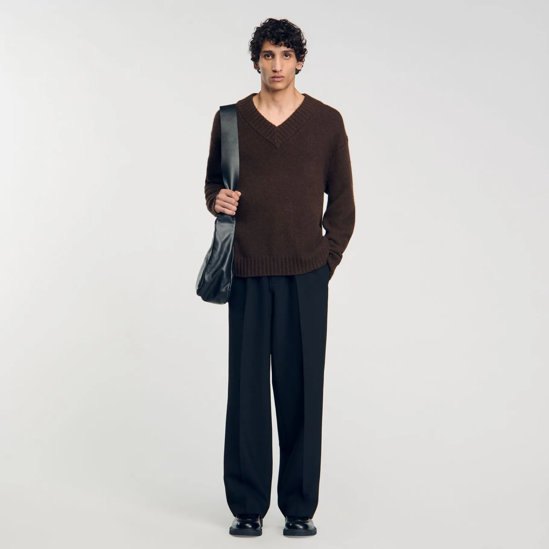 Cheap SANDRO Pull En Maille épaisse Marron