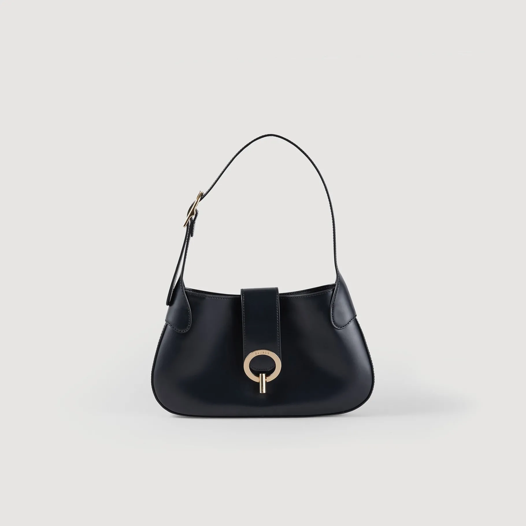 Store SANDRO Sac Janet Tannerie Certifiée Noir