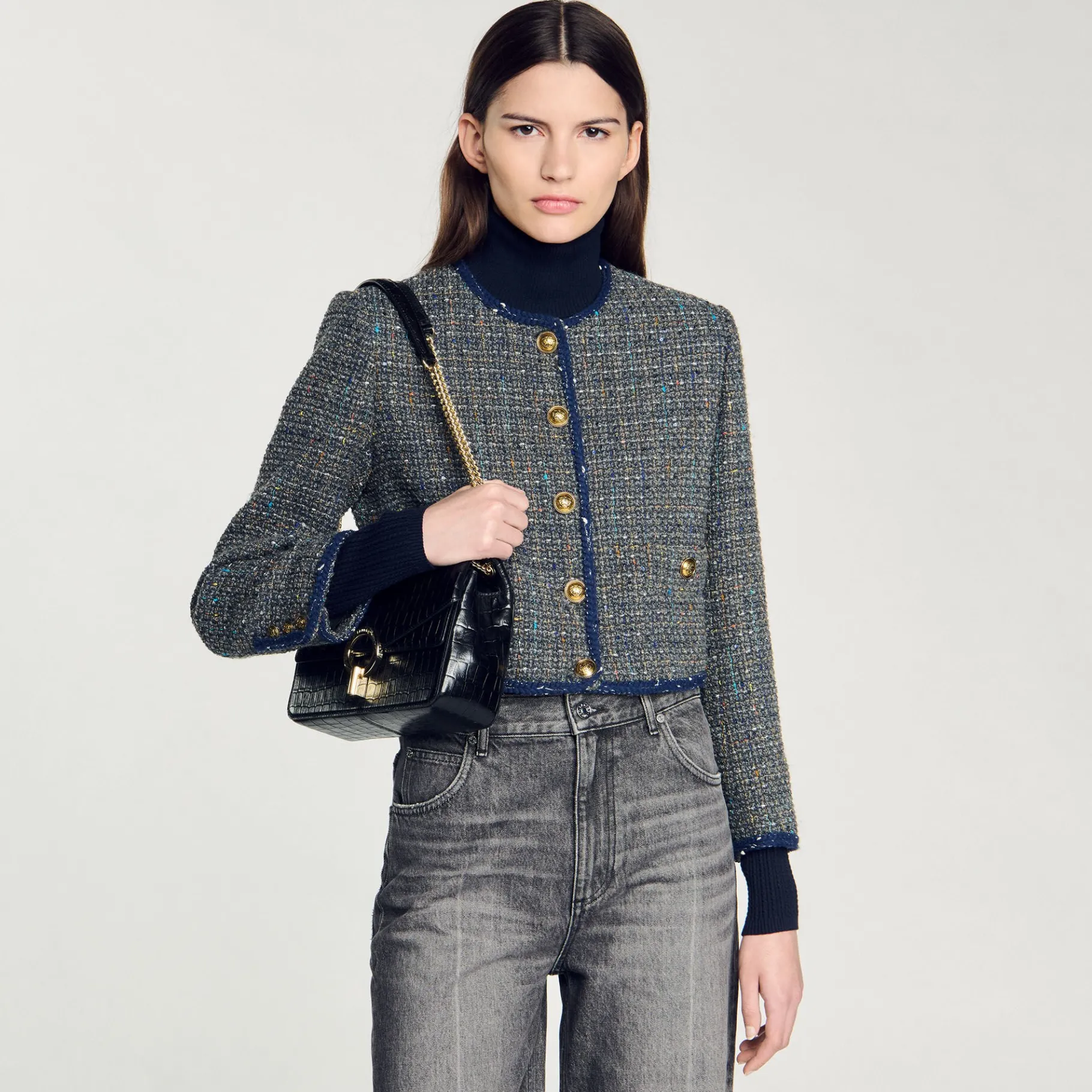 Online SANDRO Sac Yza En Cuir D'une Tannerie Certifiée Noir