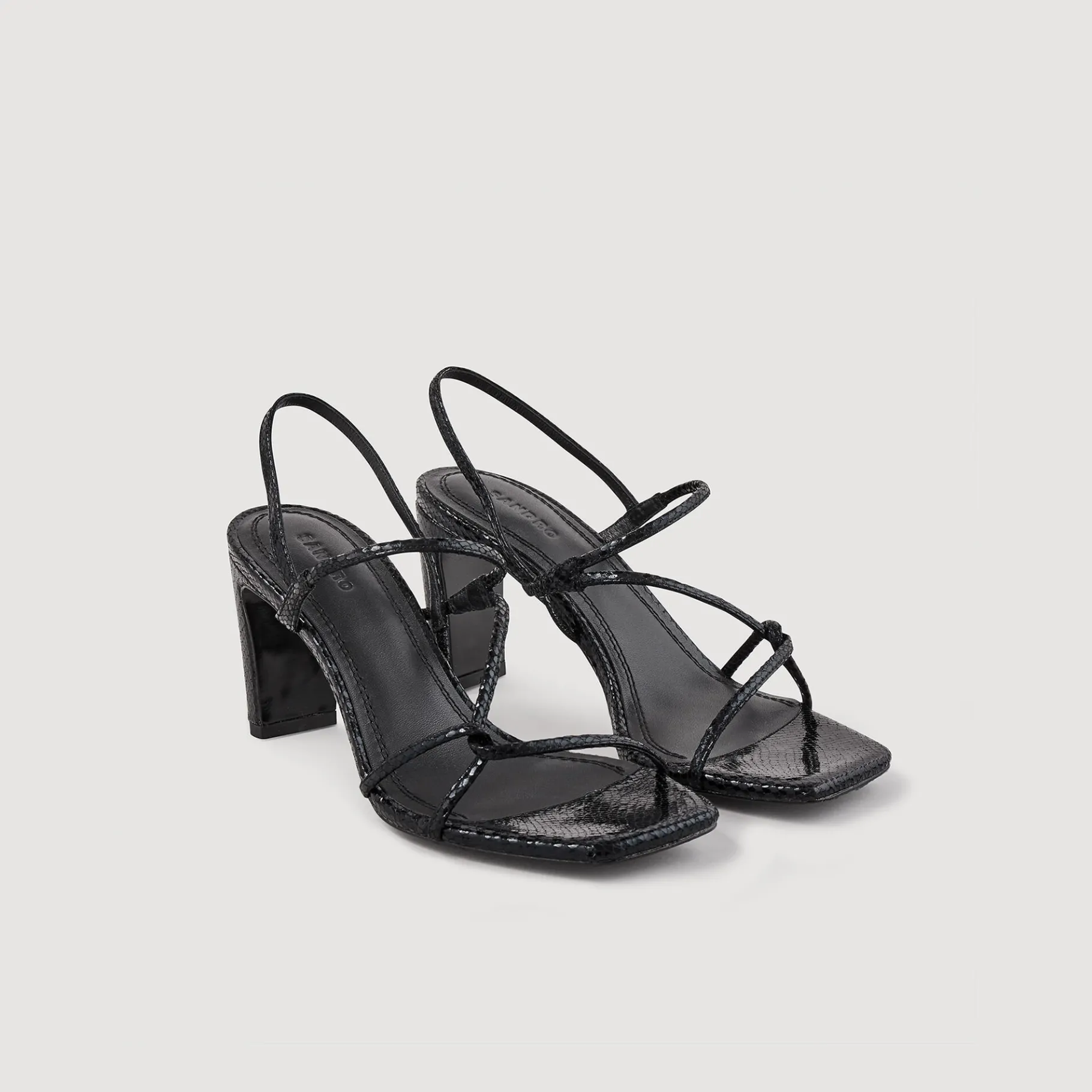Best SANDRO Sandales à Fines Brides Noir