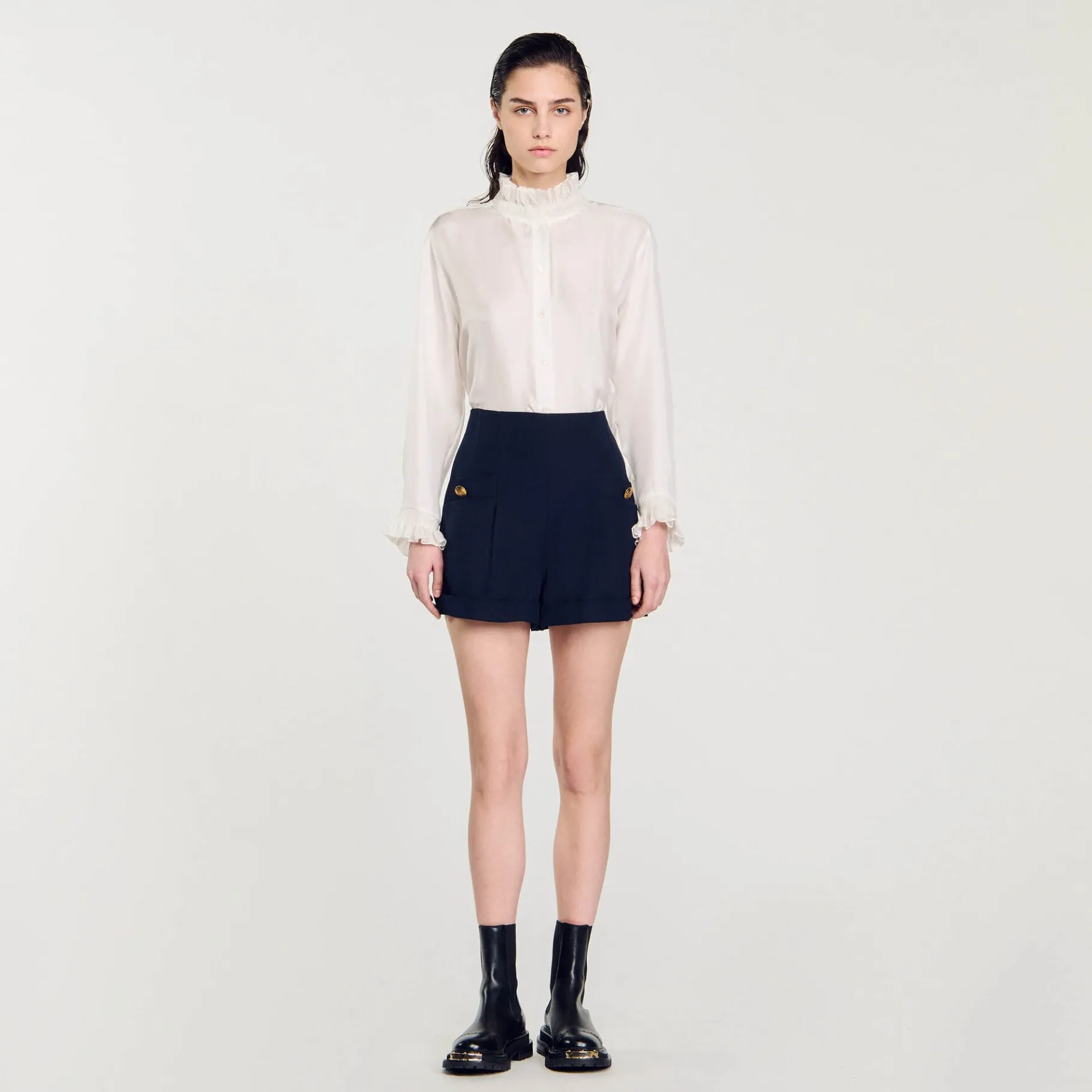 Clearance SANDRO Short à Revers Marine