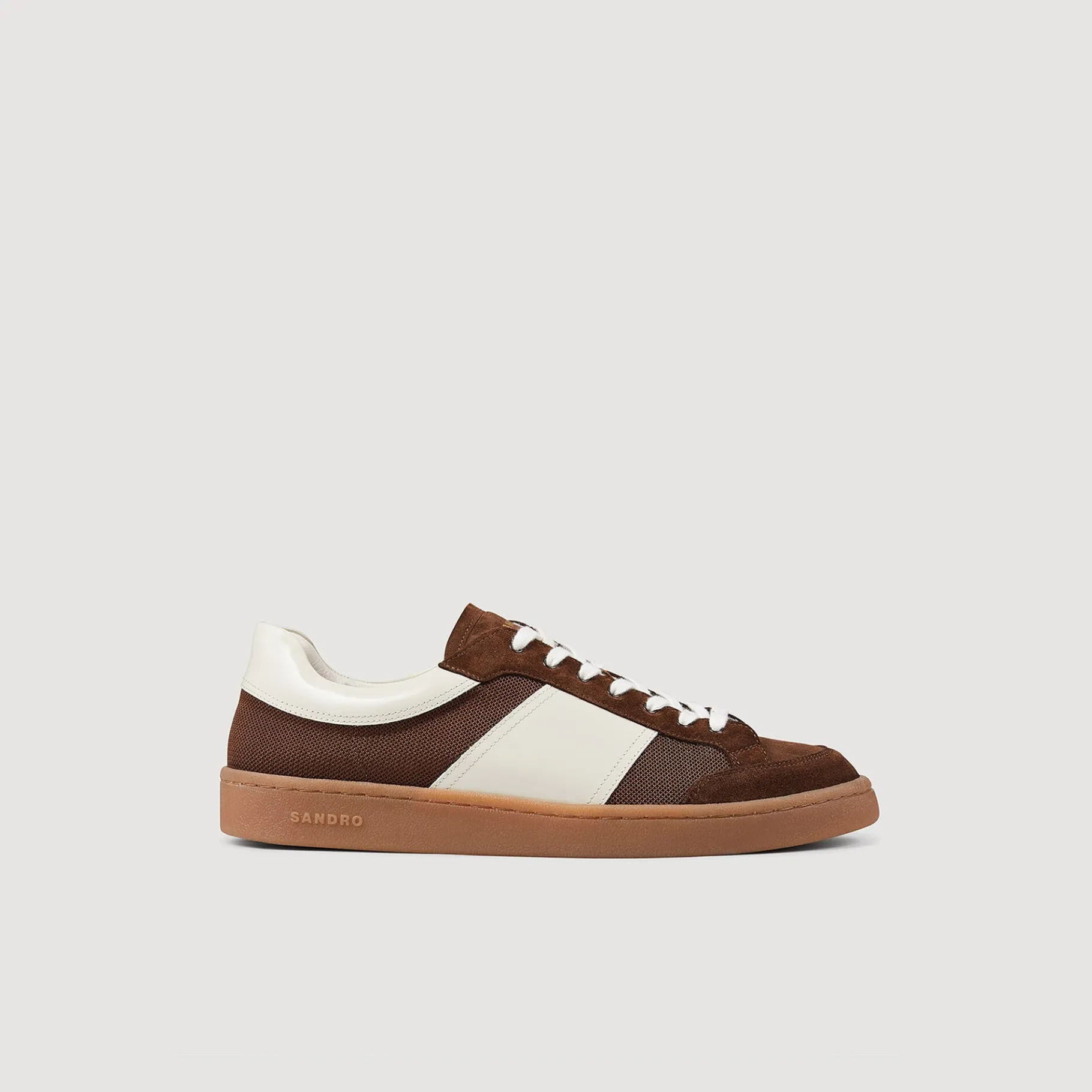 Outlet SANDRO Sneakers Basses Marron Foncé