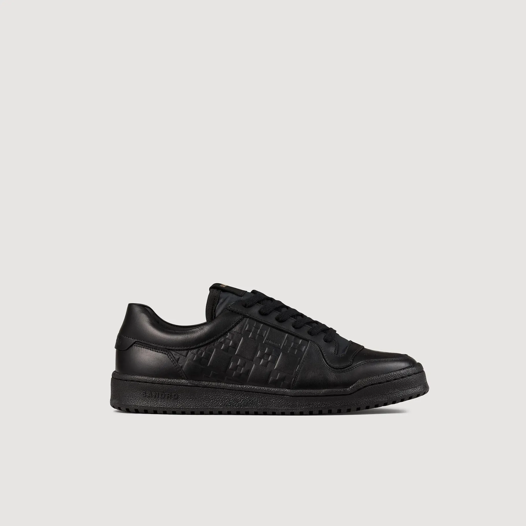 Online SANDRO Sneakers Basses En Cuir Noir