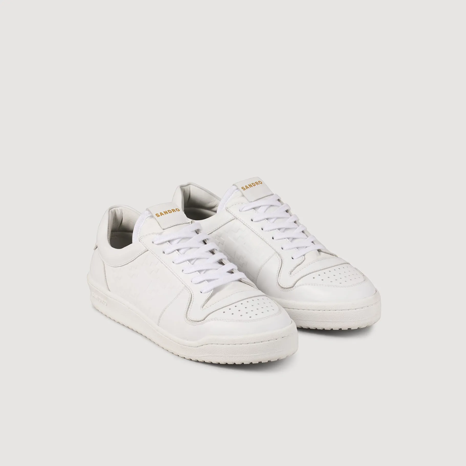 Best SANDRO Sneakers Basses En Cuir blanc