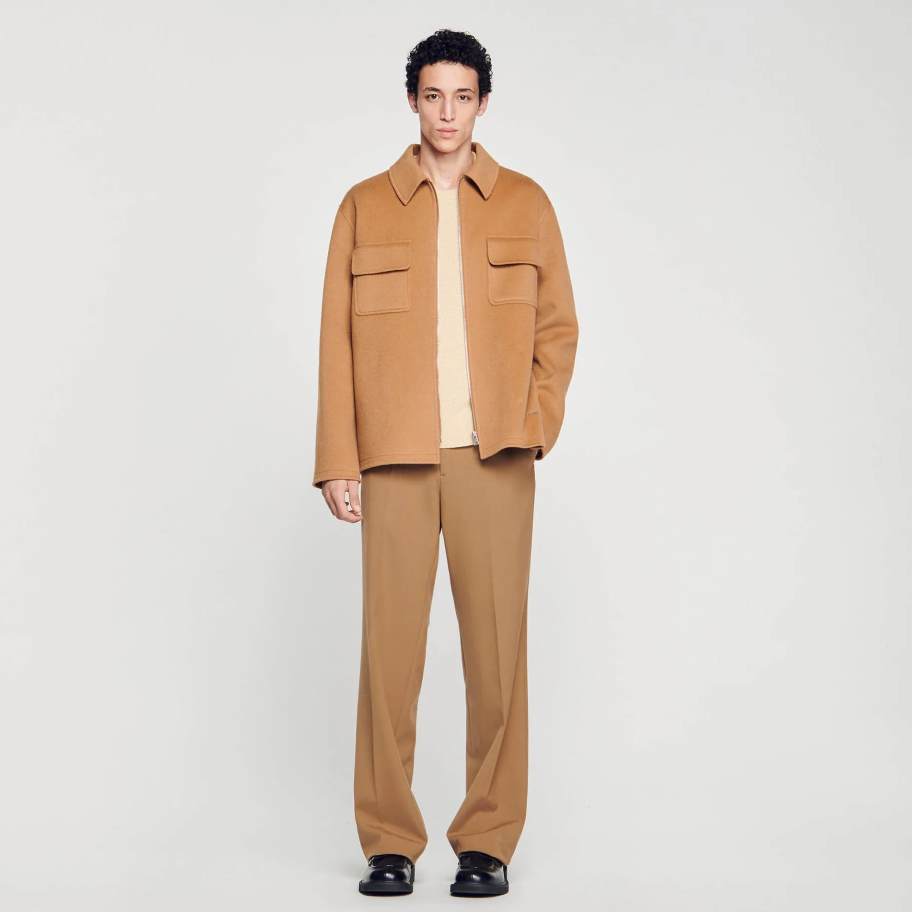 Fashion SANDRO Surchemise Zippée Camel