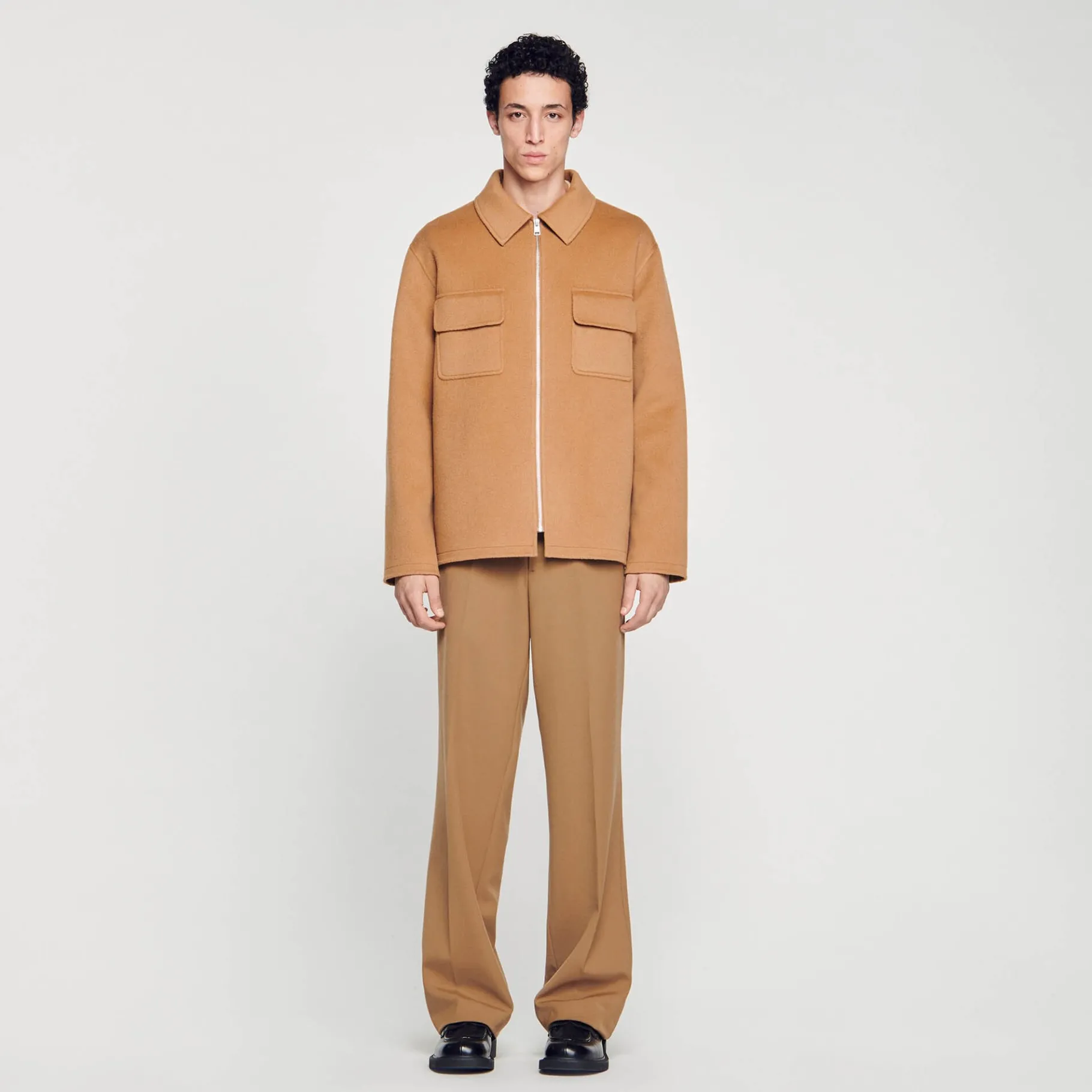 Fashion SANDRO Surchemise Zippée Camel