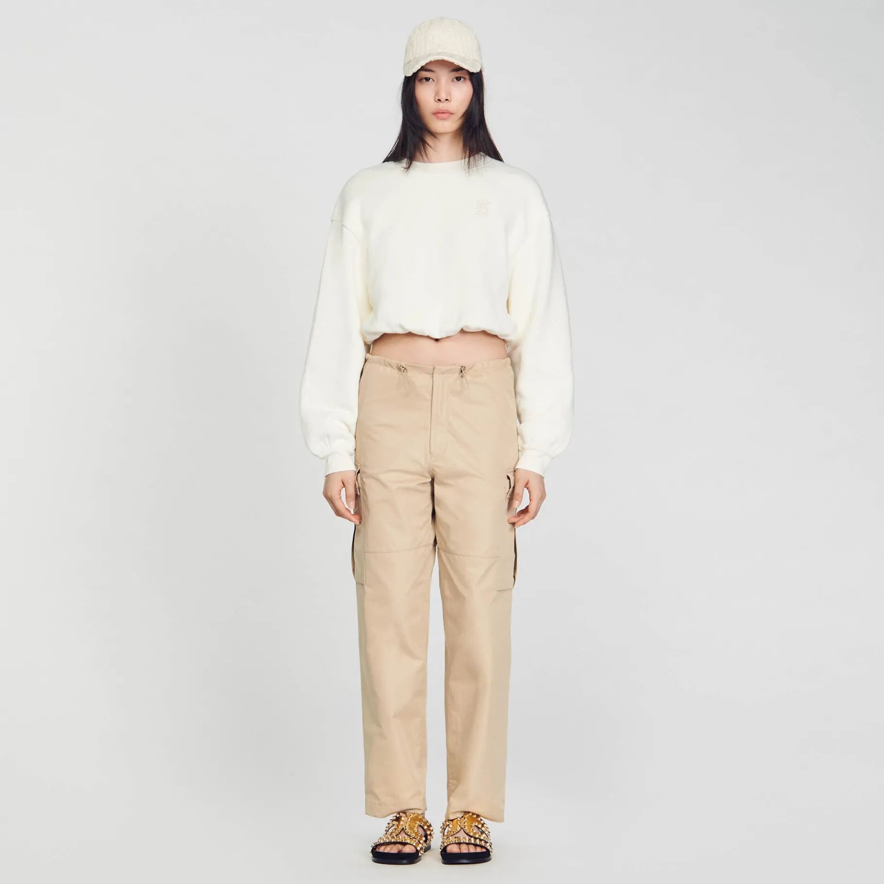 Clearance SANDRO Sweatshirt Court Ecru