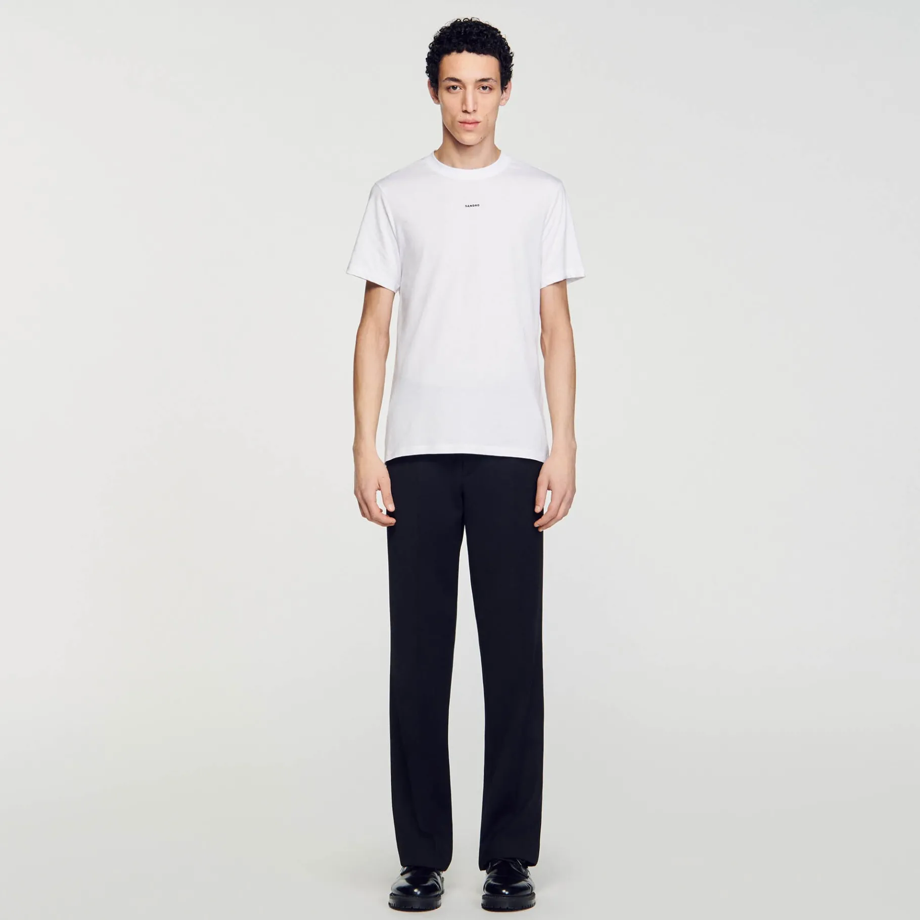 Best Sale SANDRO Tee-shirt à Manches Courtes blanc