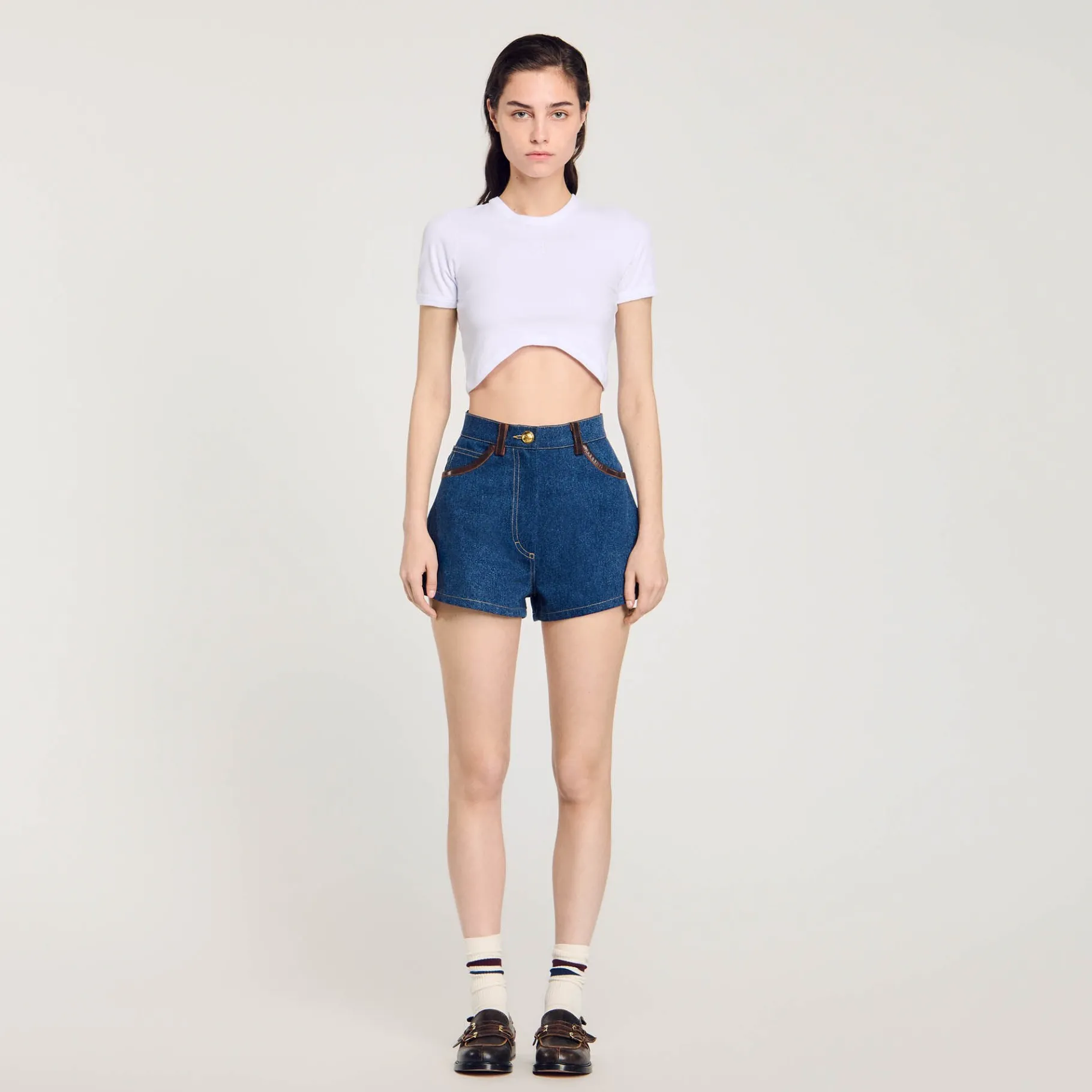 Flash Sale SANDRO Tee-shirt Court blanc