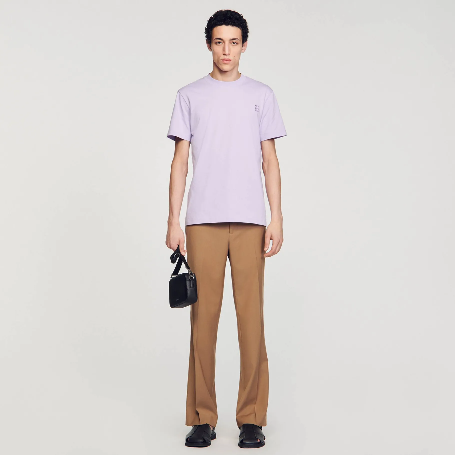 Best SANDRO Tee-shirt En Coton Lavande