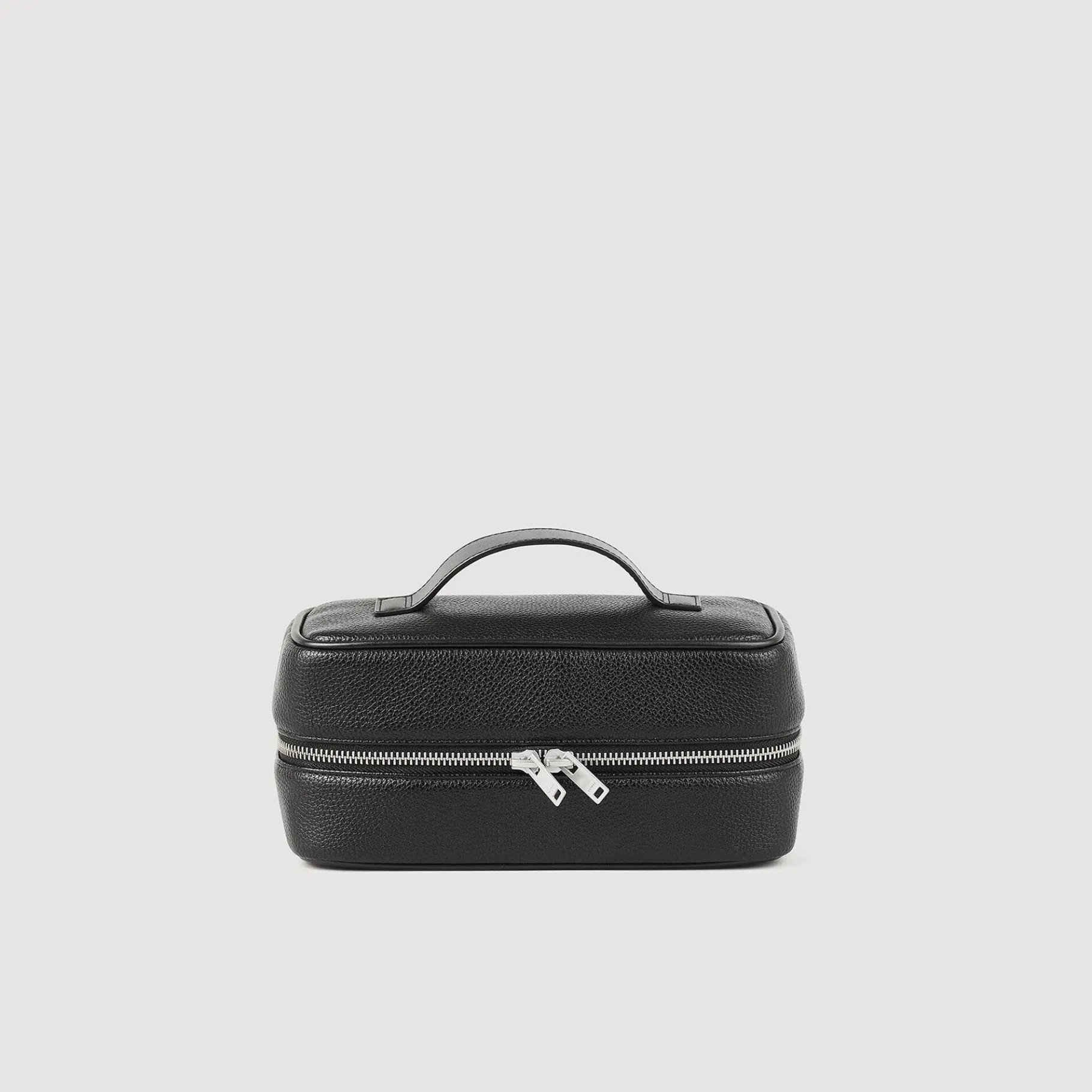 Cheap SANDRO Trousse De Toilette En Toile Grainée Noir