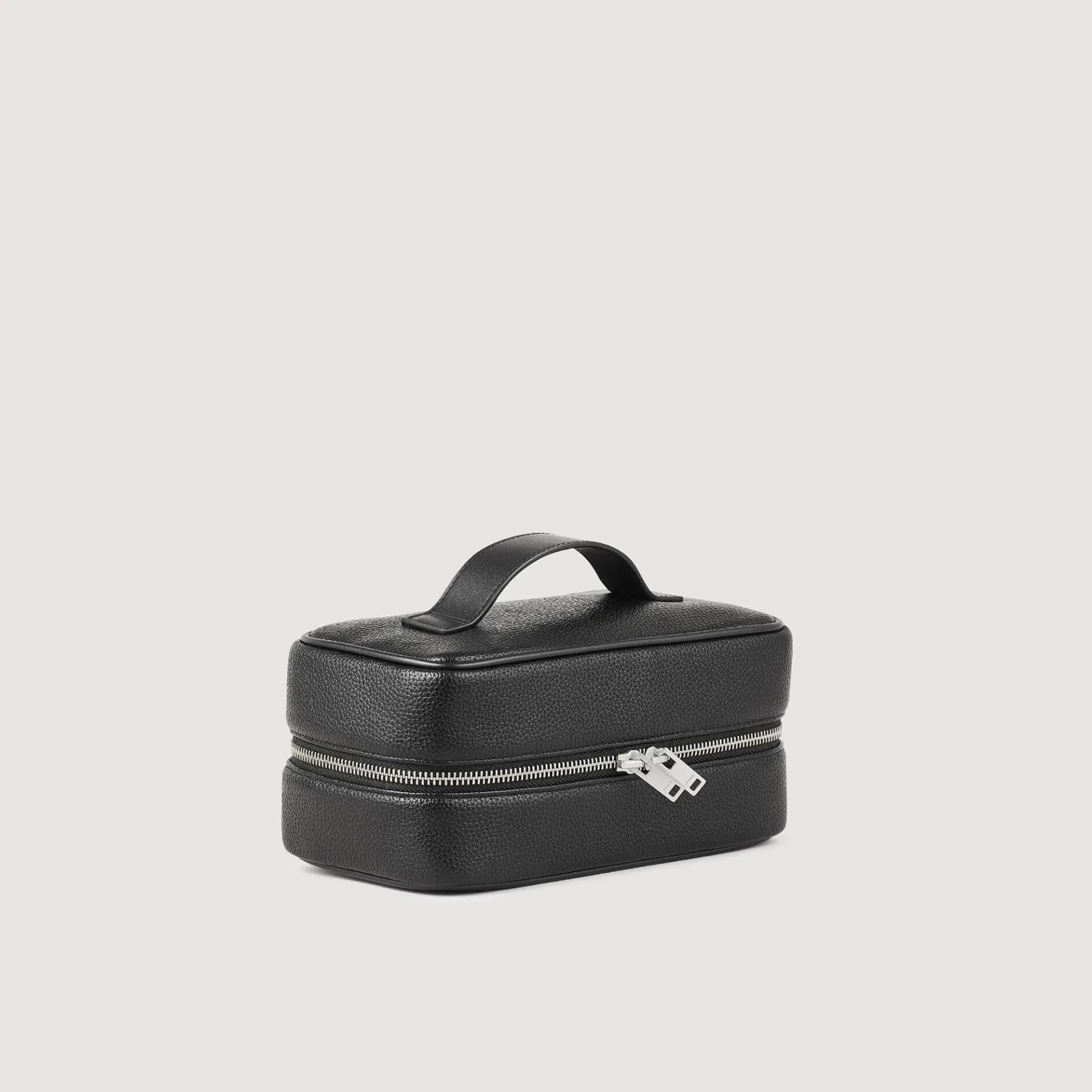 Cheap SANDRO Trousse De Toilette En Toile Grainée Noir