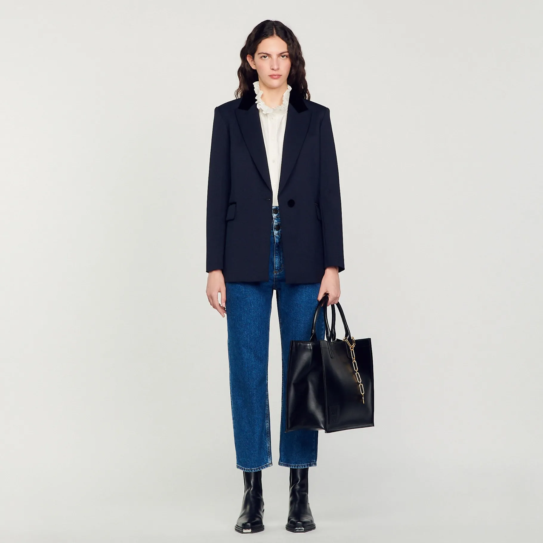 Online SANDRO Veste De Costume Bleu marine
