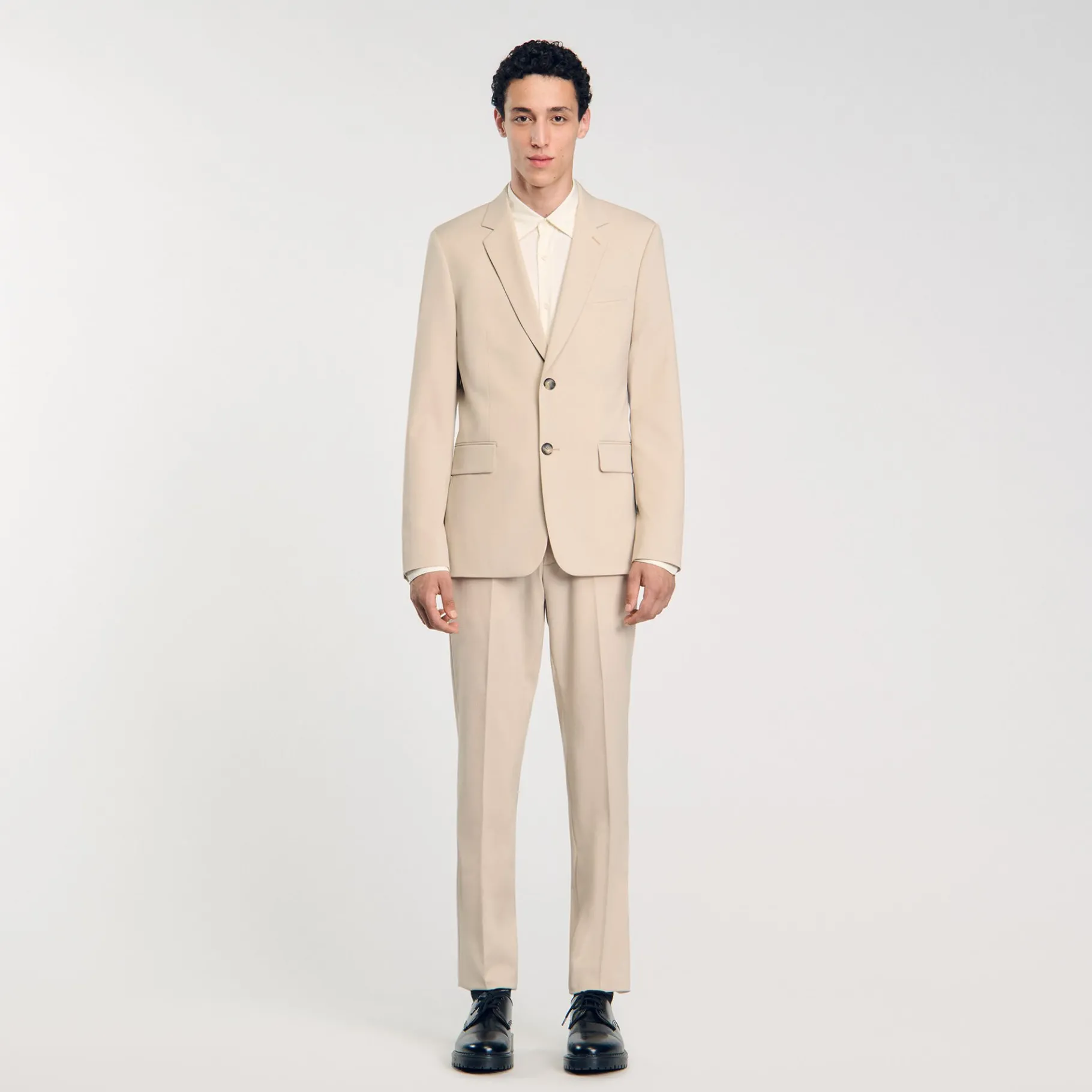 Sale SANDRO Veste De Costume Beige Clair