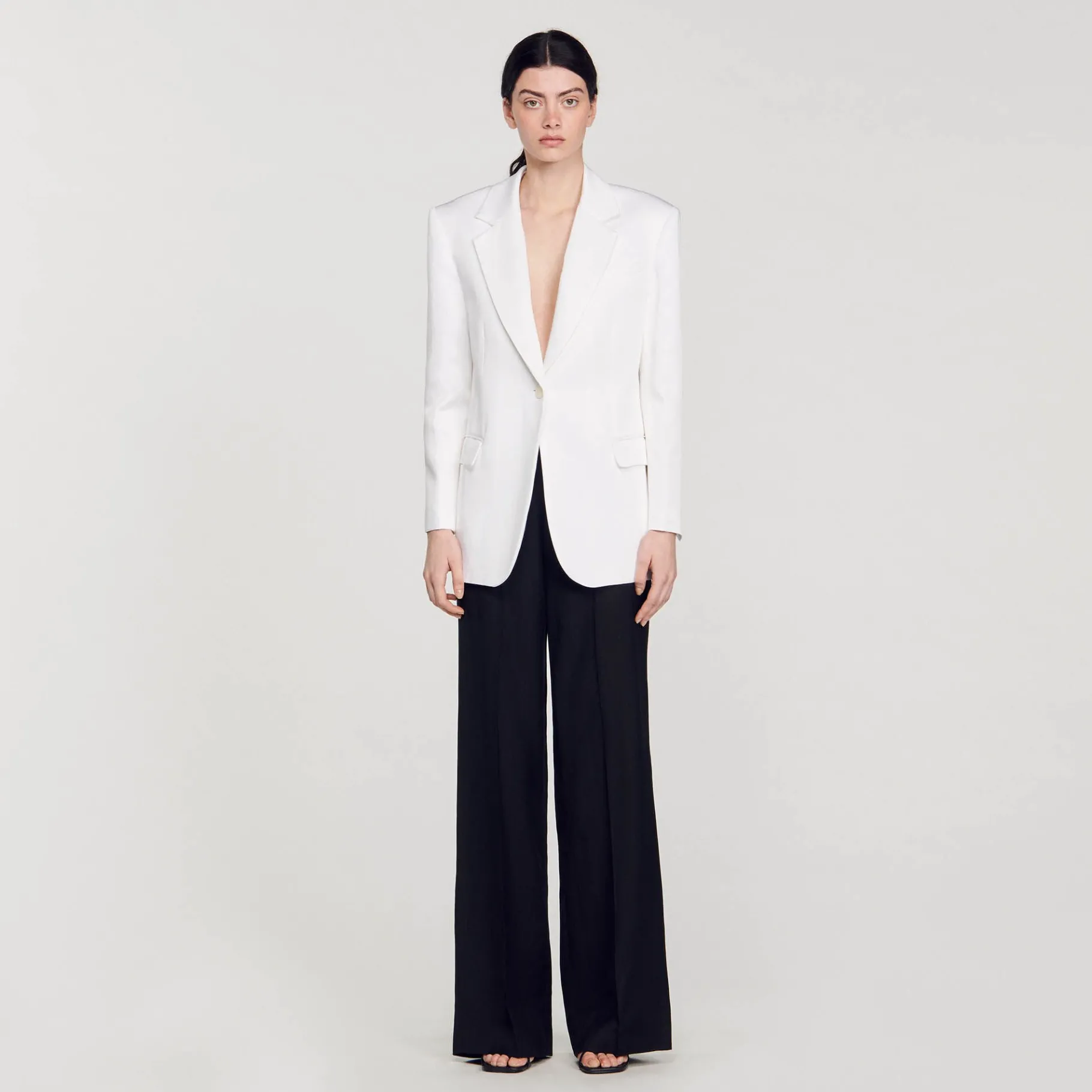 Store SANDRO Veste De Costume blanc
