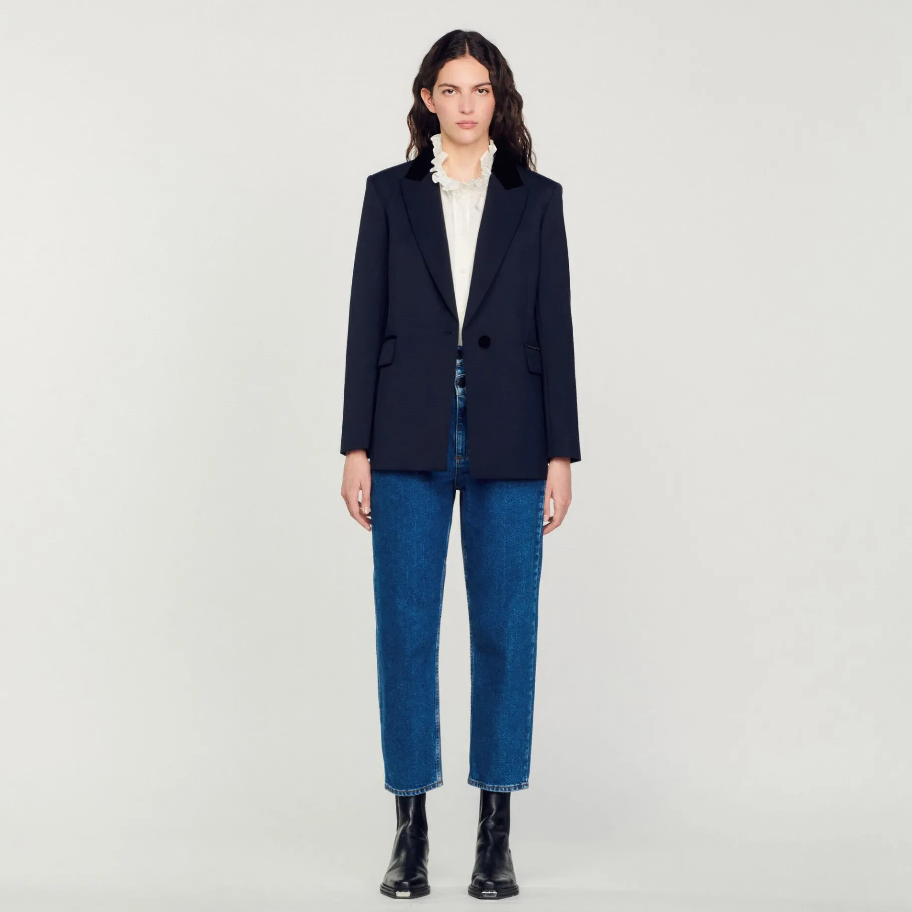 Online SANDRO Veste De Costume Bleu marine