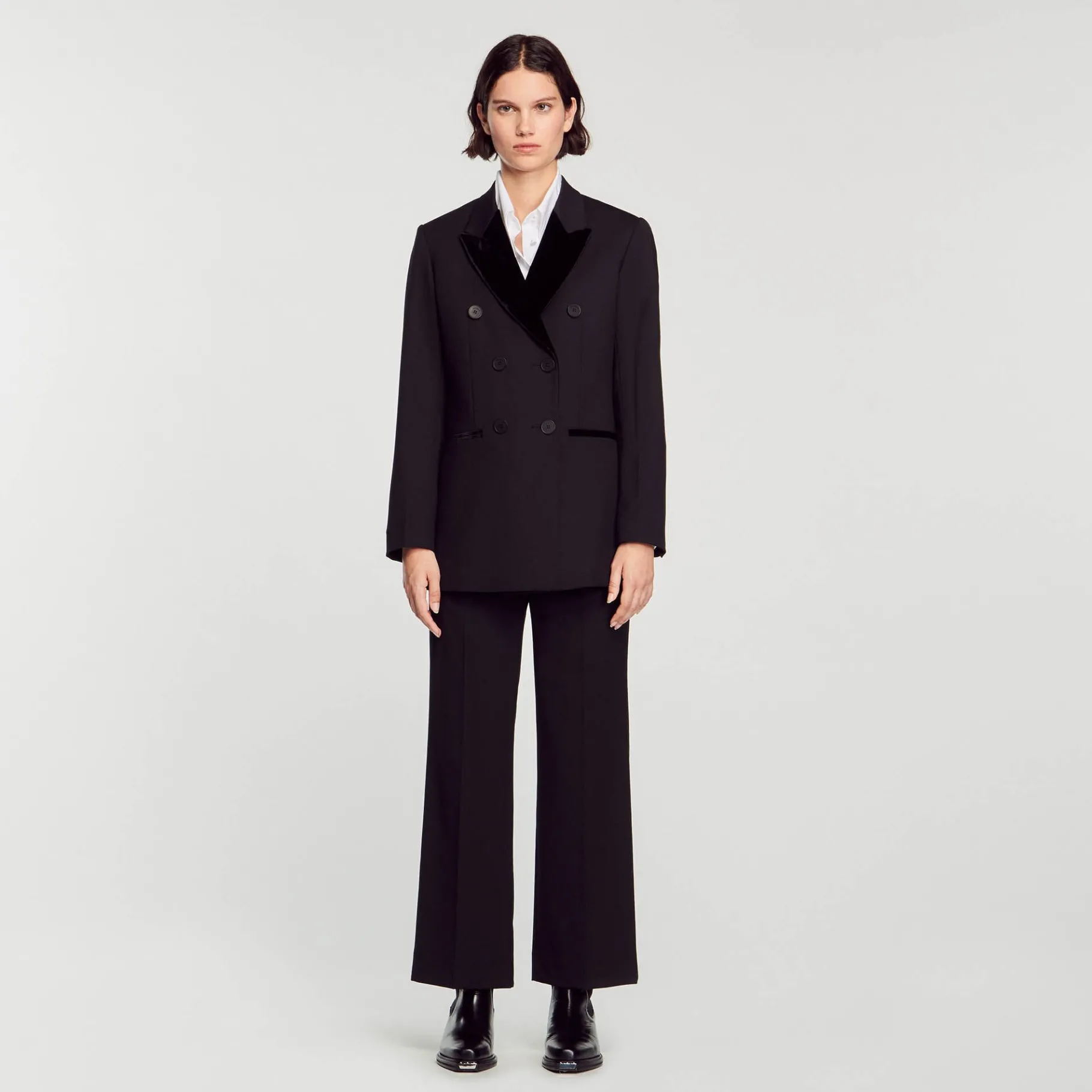 Cheap SANDRO Veste De Costume Noir
