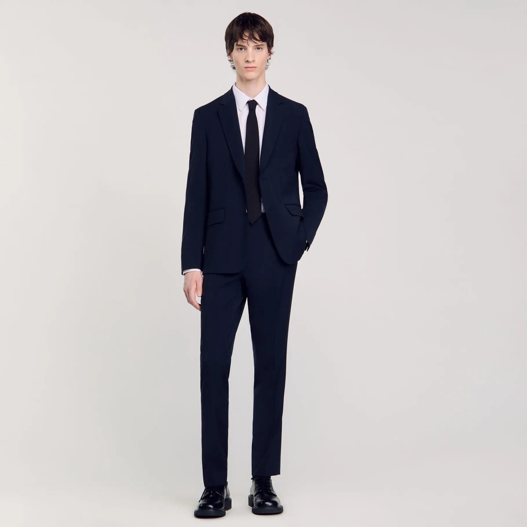 Best SANDRO Veste De Costume En Laine Marine