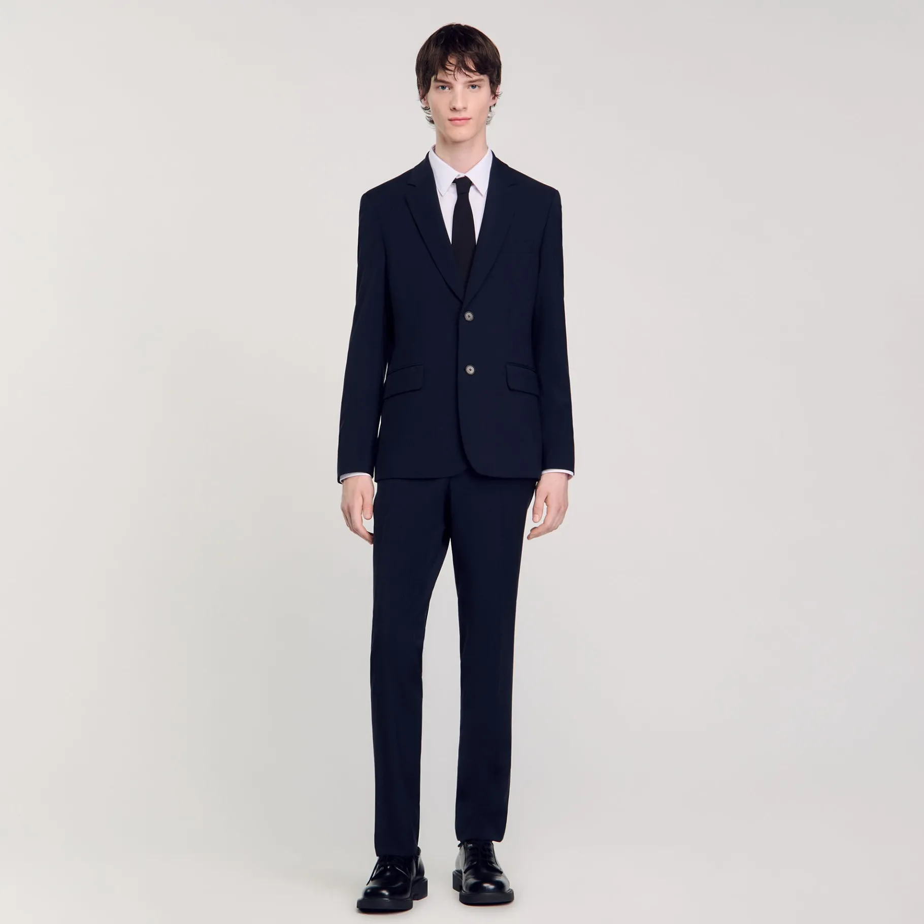 Best SANDRO Veste De Costume En Laine Marine