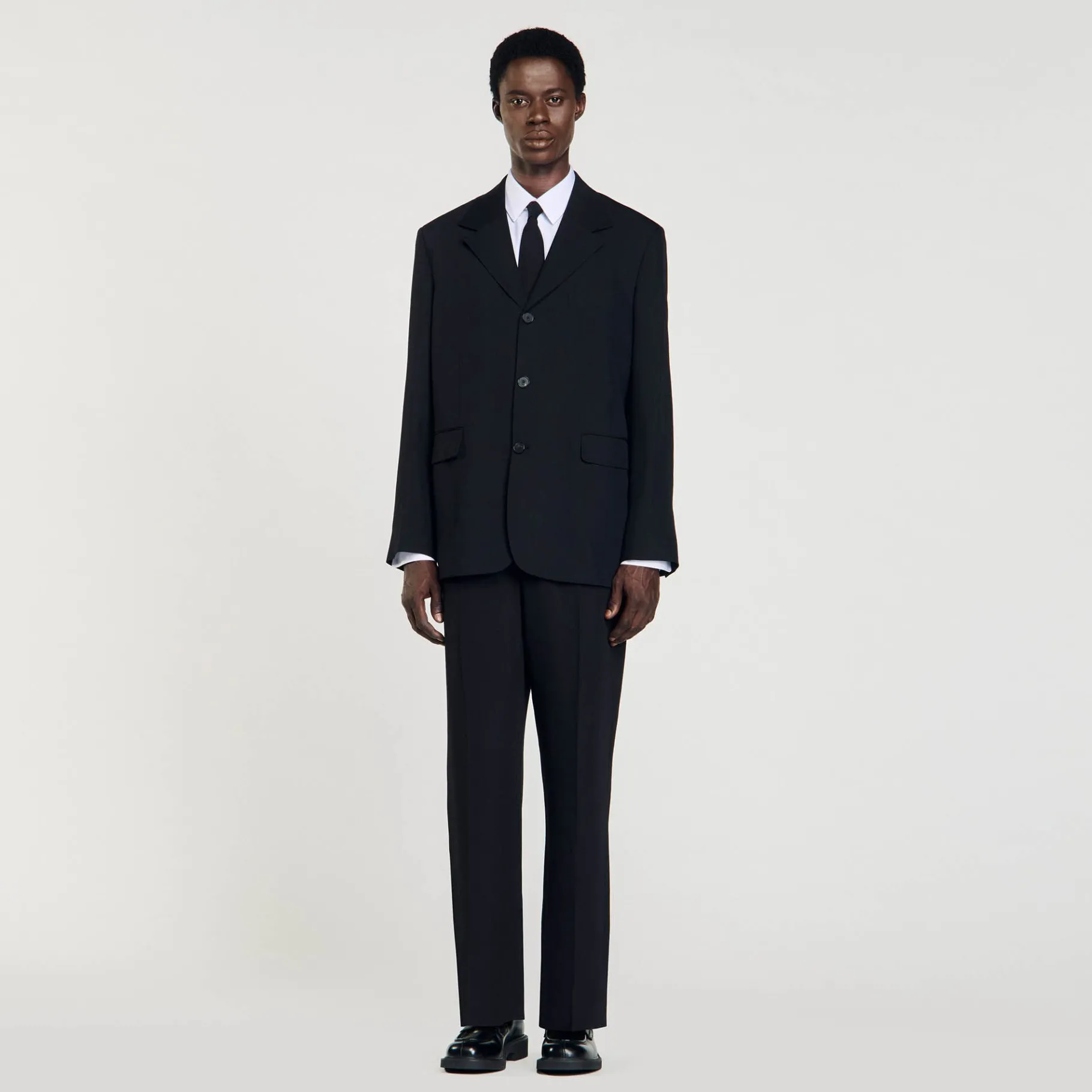 Outlet SANDRO Veste De Costume Oversize Noir
