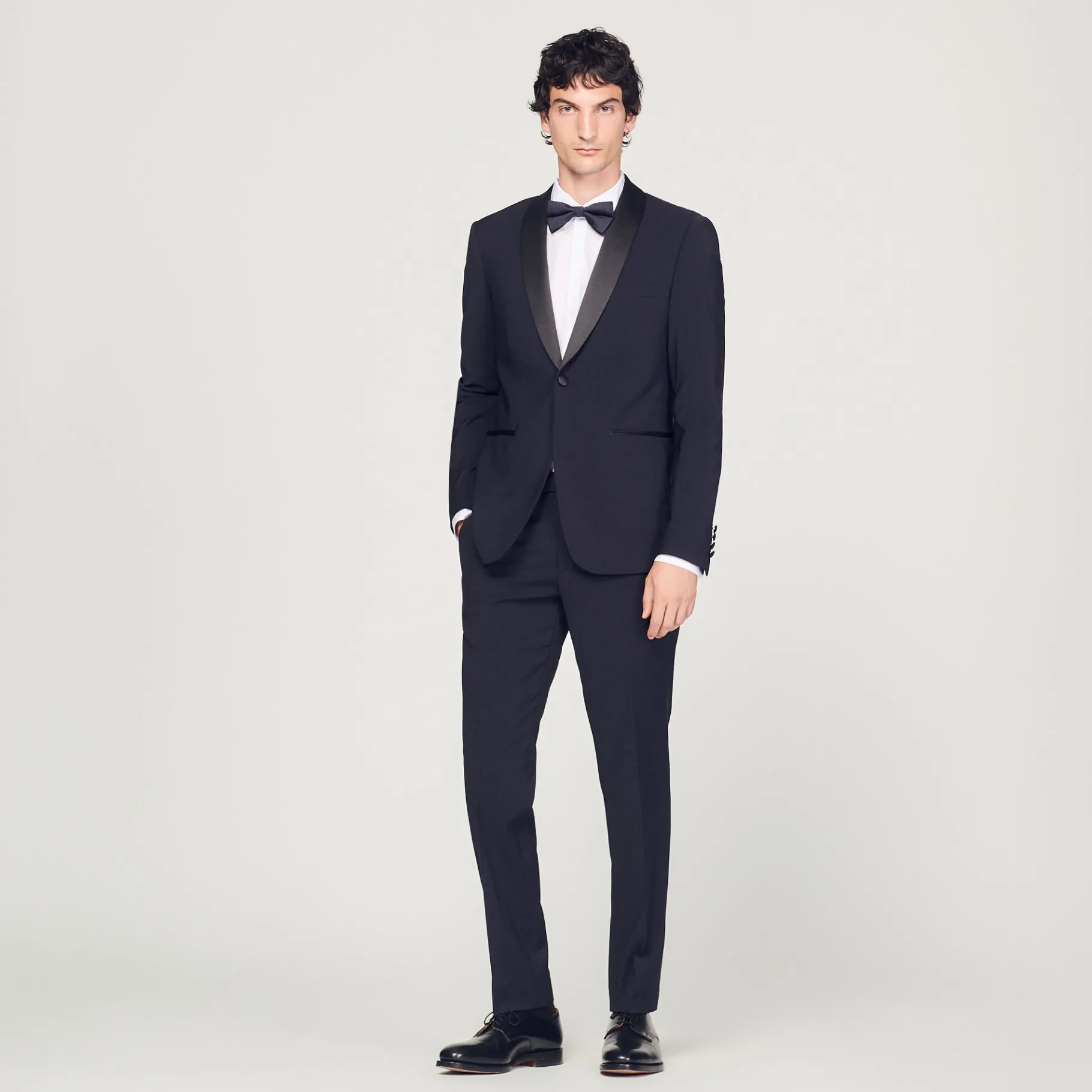 Outlet SANDRO Veste De Smoking Avec Satin Marine