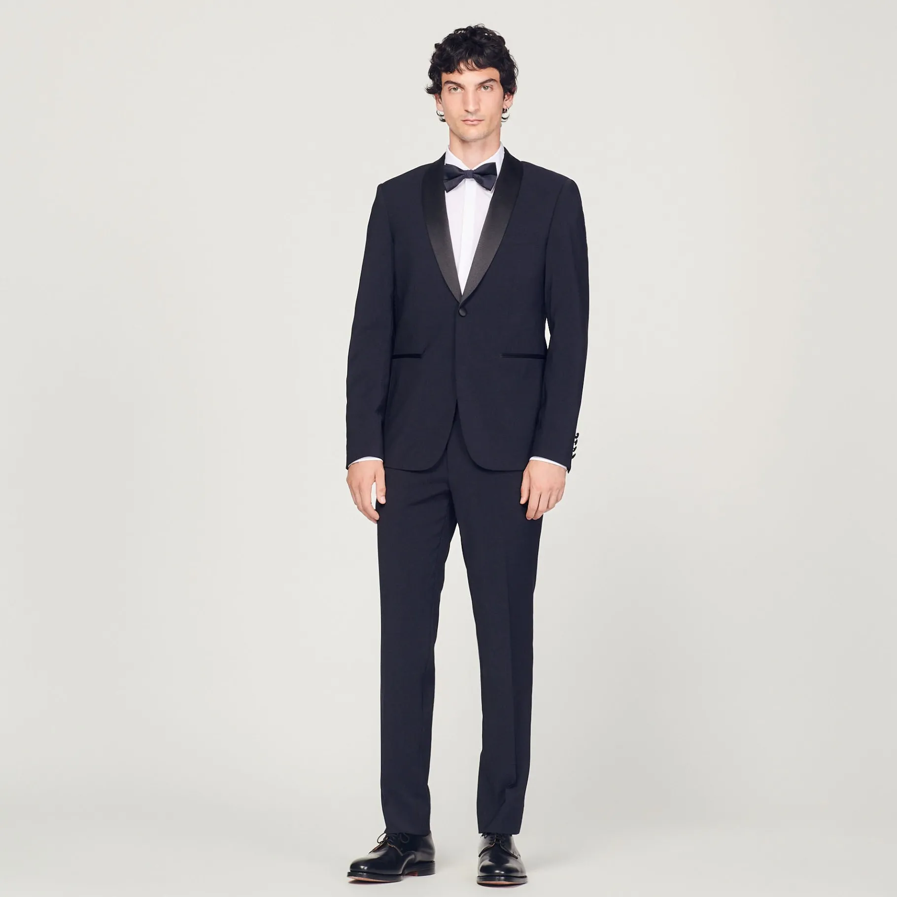 Outlet SANDRO Veste De Smoking Avec Satin Marine