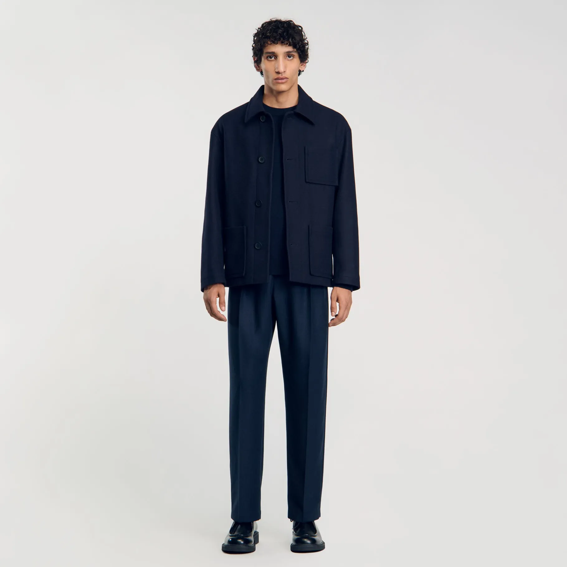 Clearance SANDRO Veste Worker Marine